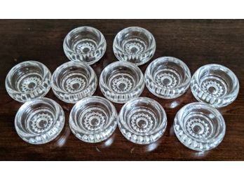 11 Miniature Glass Salt Containers