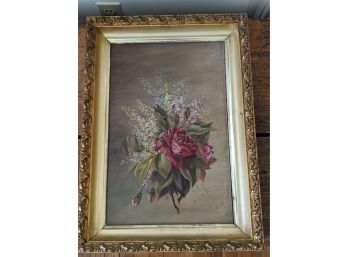 Wow, Oil Painting From 1898 Titled Rose Bouquet From Nova Scotia By Anne Jane Taylor