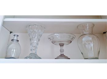 4 Vintage Glass Containers
