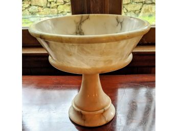 Antique Marble Pedestal Bowl - Classic Look