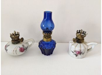 Miniature Antique Kerosene Lamps