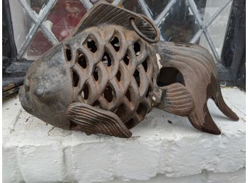 Fantastic Wrought Iron Fish Sculpture