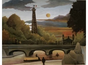 Henri Rousseau Lithograph The Eiffel Tower