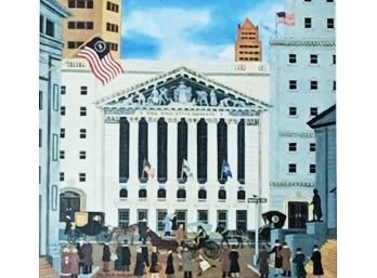 Jane Wooster Scott Lithograph, Stock Exchange