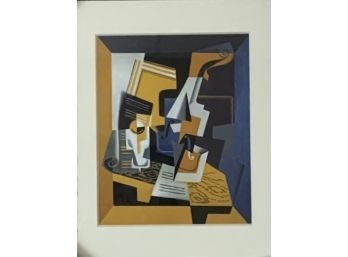 Juan Gris Lithograph, A Violin And Glass