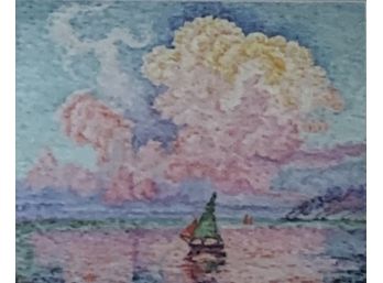 Paul Signac Lithograph, Pink Clouds, Antibes