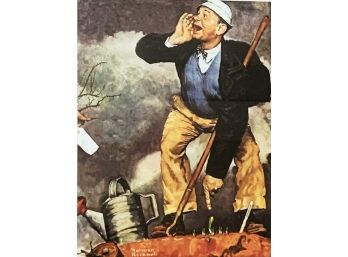 Norman Rockwell Lithograph Titled  The First Flower