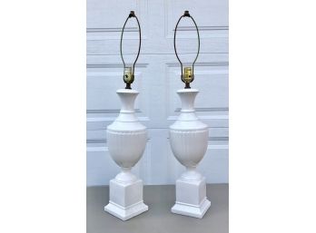 Pair Of Vintage Ceramic Table Lamps