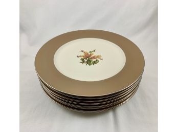 Mid Century Modern Flintridge China - Set Of 10 Plates & Accessories