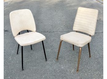 Pair Of Mid Century Metal And Vinyl Chairs