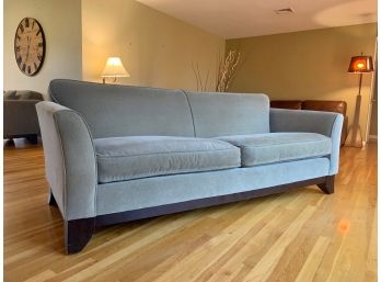 Pottery Barn Square Arm Comfort Sofa - Performance Velvet Upholstered