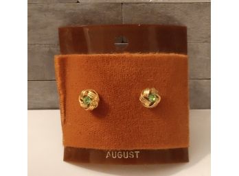 Fashion Peridot August Birthstone Earrings