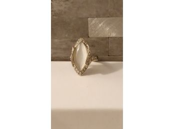 Fashion Silver Tone Ring Sz 7