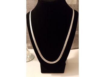 6MM 24' Fashion Silver Tone Necklace