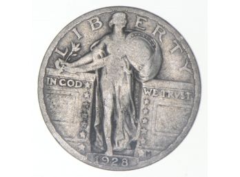 1928 US Standing Liberty 90 Silver Quarter