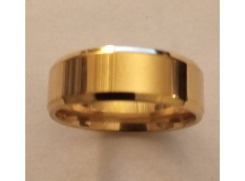 Men's Stainless Steel Gold Tone Ring SZ 12