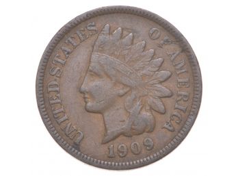 1909 Indian Head Cent - Last Year Issued