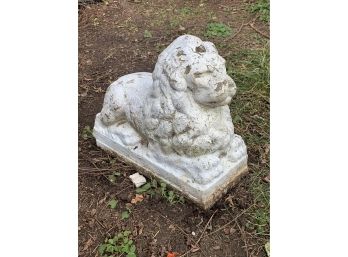 Small Vintage Cast Cement Lion