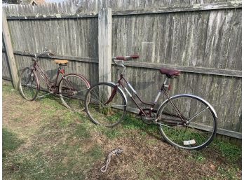 Two Bicycles - Columbia Goldcrest & Huffy Hot Stuff