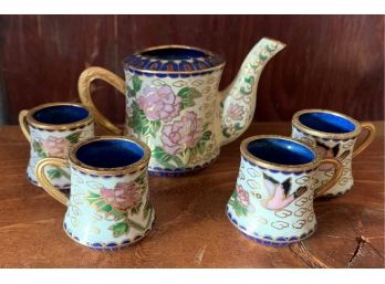 Miniature Cloisonn Tea Set