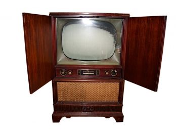 Antique Philco High Fidelity TV Console Cabinet  & Television