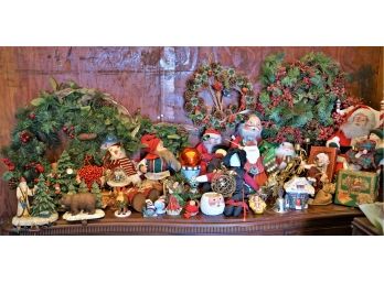 Grup Of Vintage Chirstmas Decorations