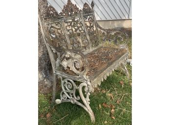 Wonderful Antique Cast Iron Bench