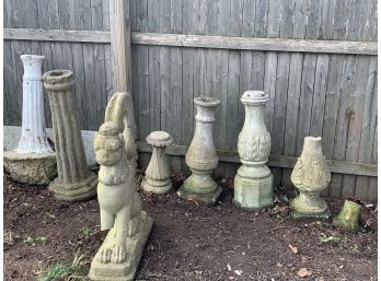 Group Of Seven Miscellaneous Pedestals & Griffin