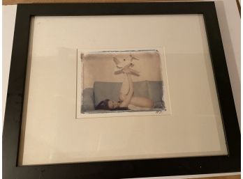 Large Framed And Signed Vintage Style Artwork Of A Woman