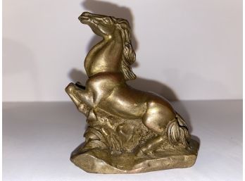 Beautiful Brass  Bronze Rearing Horse Sculpture