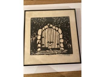 Framed And Signed Woodblock Print