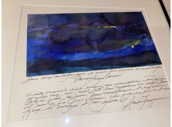 Beautiful Abstract Watercolor With Artists Signature And Narrative