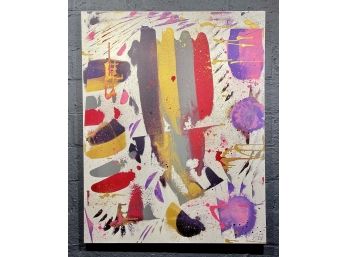 Original Abstract Acrylic On Canvas Titled Playful Spring By Contemporary CT Artist Brysen Glasper