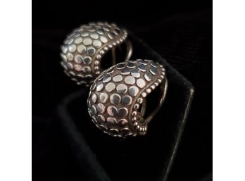 John Hardy Buddha Belly Sterling Silver Dots Earrings