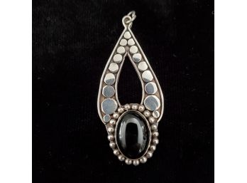 Sterling Silver Onyx Pendant