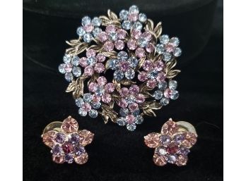 High Quality Vintage Costume Brooch And Earrings