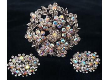 High Quality Vintage Costume Brooch And Earrings