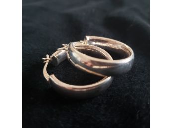 Sterling Silver 1' Hoop Earrings