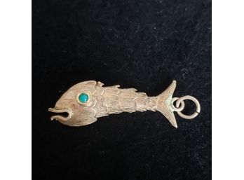 Vintage  Articulated Flexible  Fish  Charm