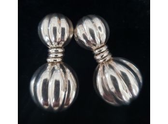 Vintage Sterling Silver Drop Earrings Approx. 14g