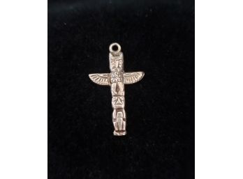 Vintage Sterling Silver Native American Totem Pole Charm