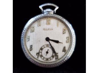 Art Deco Bulova 15 Jewel Pocket Watch