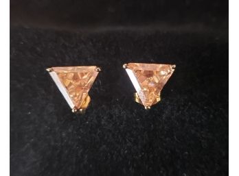 Sterling Silver Triangle Studs