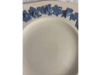 Pair Of Wedgwood Embossed Queensware Luncheon Plates