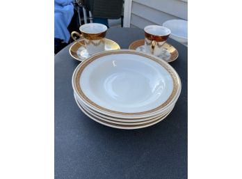 Gold Trimmed Delightful Dishware