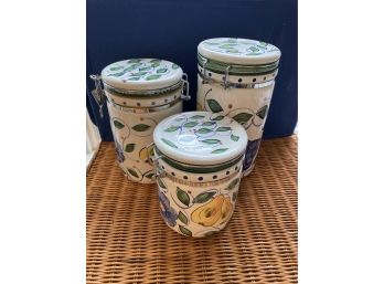 Three Ceramic Canisters To Brighten Your Kitchen!