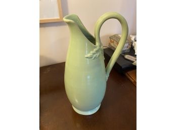 Large Green Vase Pitcher - Made In Italy