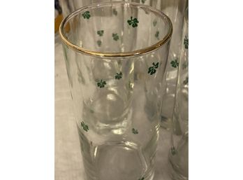 Irish Shamrock Drinking Glasses