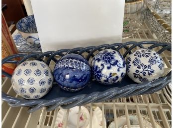 Porcelain Balls And Porcelain Vessel