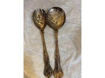 Silverplate Ornate Serving Pair